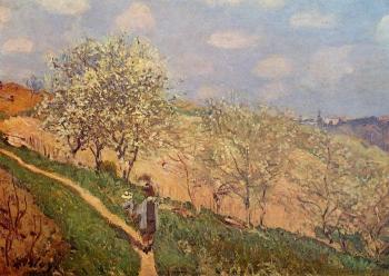 阿爾弗萊德 西斯萊 Spring in Bougival